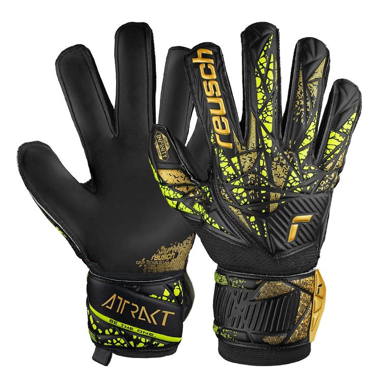 Детские вратарские перчатки Reusch Attrakt Infinity Finger Support Junior 5472710-7739, Чёрный, Размер (EU) - 5.5 - #1