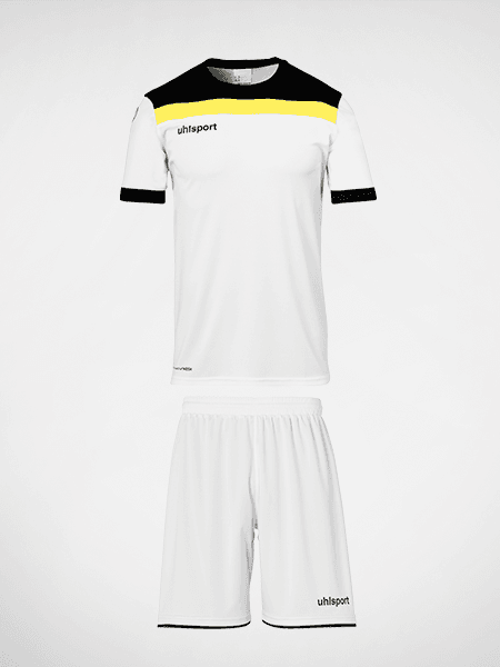 Ігровий комплект (кофта+шорти) OFFENSE 23 (white/black/fluo yellow) - #1