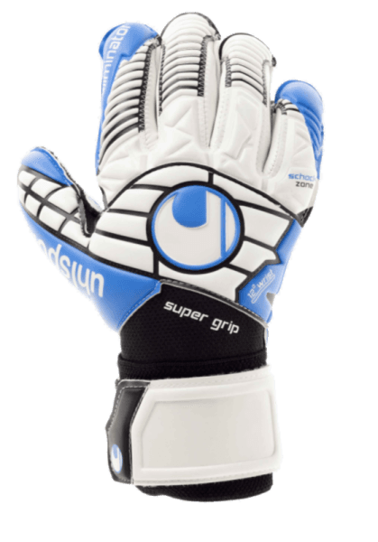 Воротарські рукавиці Uhlsport ELIMINATOR SUPERGRIP 360° CUT (white/black/energy blue) - #0