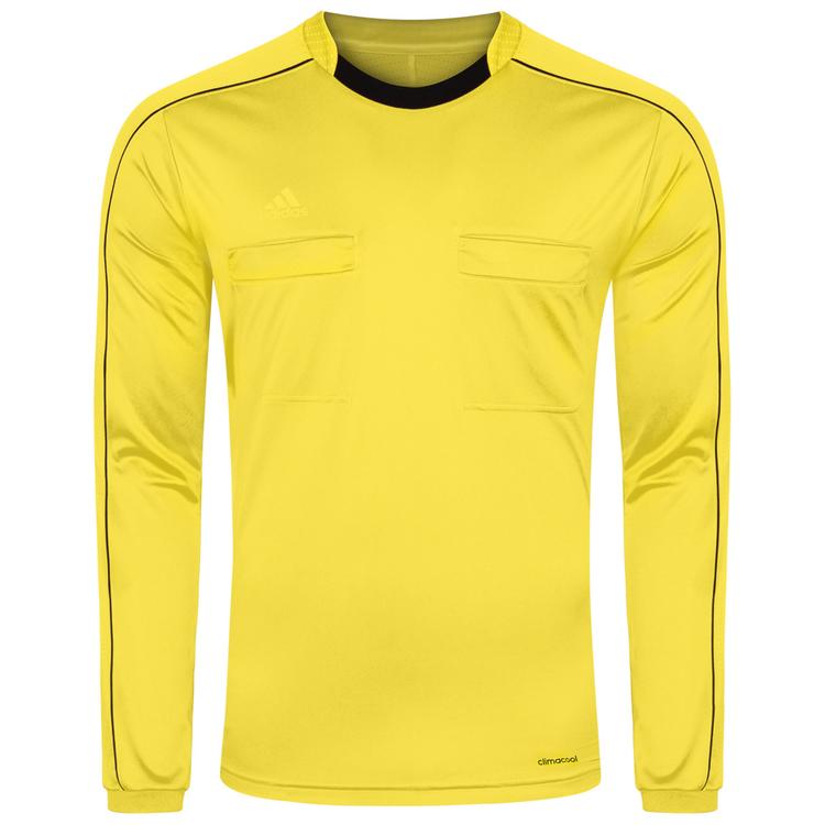 Футболка арбитра с длинным рукавом Adidas Referee 16 Long Sleeve Jersey AH9803, Жёлтый, Размер (EU) - S - #1