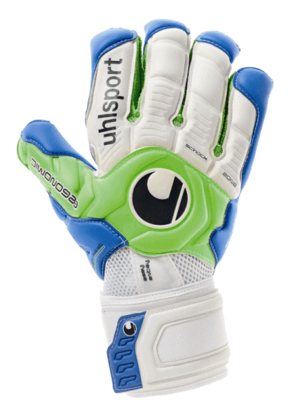 Воротарські рукавиці Uhlsport ERGONOMIC 360° AQUASOFT (pacific/fluo green/white) - #1