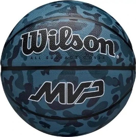 Баскетбольный мяч Wilson MVP CAMO темно-синий камуфляж WZ3018702XB7, Синий, Размер (EU) - 7 - #1