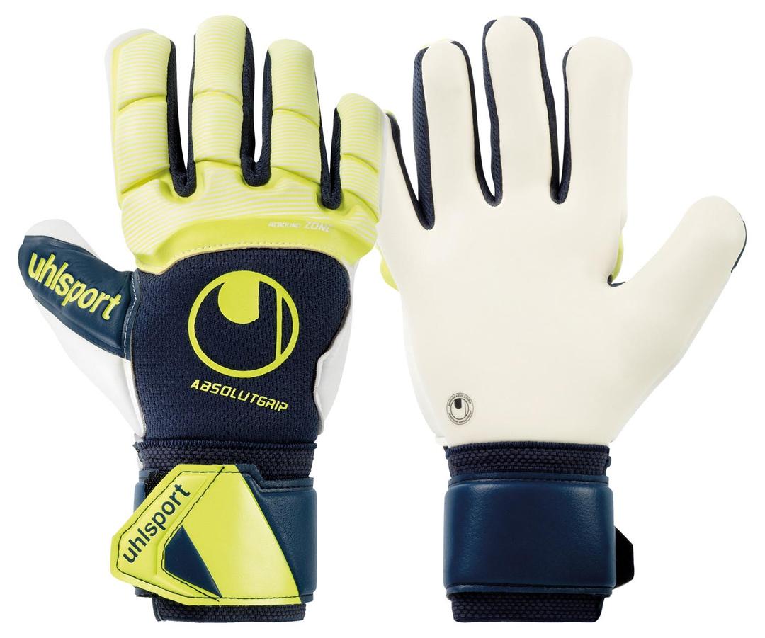 Воротарські рукавиці Uhlsport UHLSPORT ABSOLUTGRIP HN PRO JR. (navy/fluo yellow/white) - #0