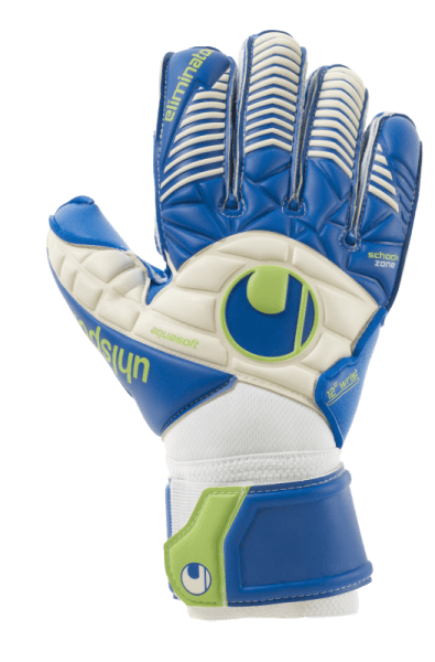 Воротарські рукавиці Uhlsport ELIMINATOR AQUASOFT (white/pacific/fluo green) - #0