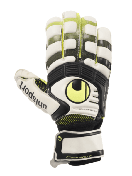 Воротарські рукавиці CERBERUS ABSOLUTGRIP ABSOLUTROLL (white/fluor yellow/black) - #0