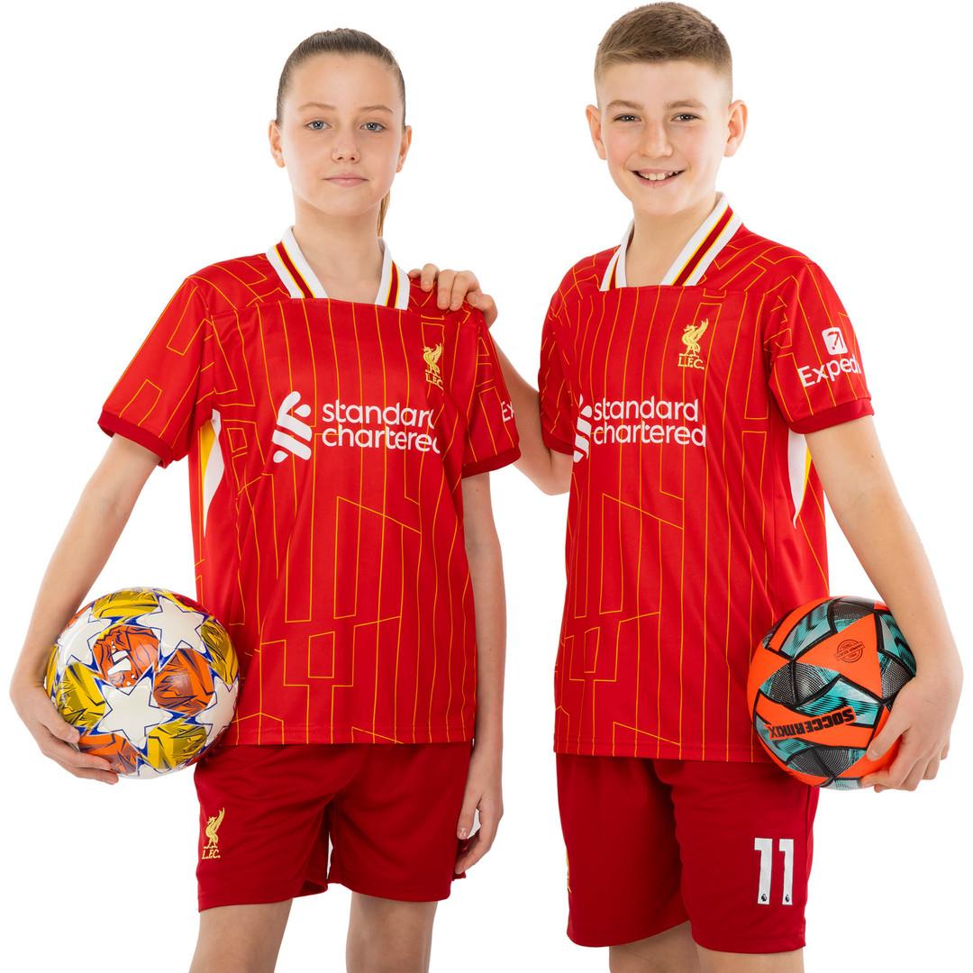Форма футбольная детская с символикой футбольного клуба LIVERPOOL SALAH 11 домашняя 2025 CO-4618, Красный, Размер (EU) - 122cm - #0