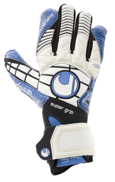 Воротарські рукавиці Uhlsport ELIMINATOR 360° SUPERGRIP package (white/black/energy blue) - #1