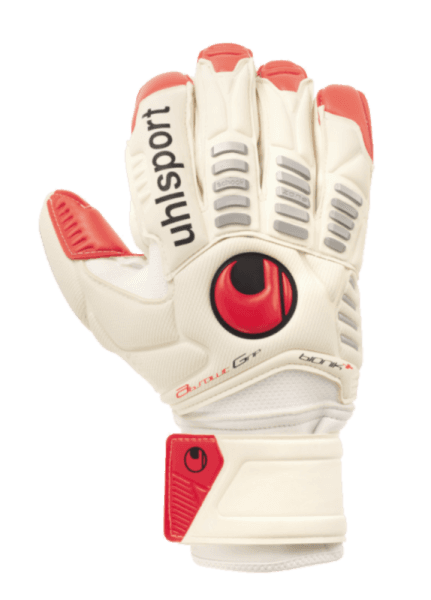 Воротарські рукавиці Uhlsport ERGONOMIC ABSOLUTGRIP BIONIK+ (white/red/black) - #0