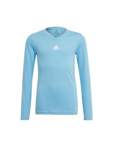 Компрессионный детский реглан Adidas Team Base Tee GN7512, Голубой, Размер (EU) - 152cm - #0