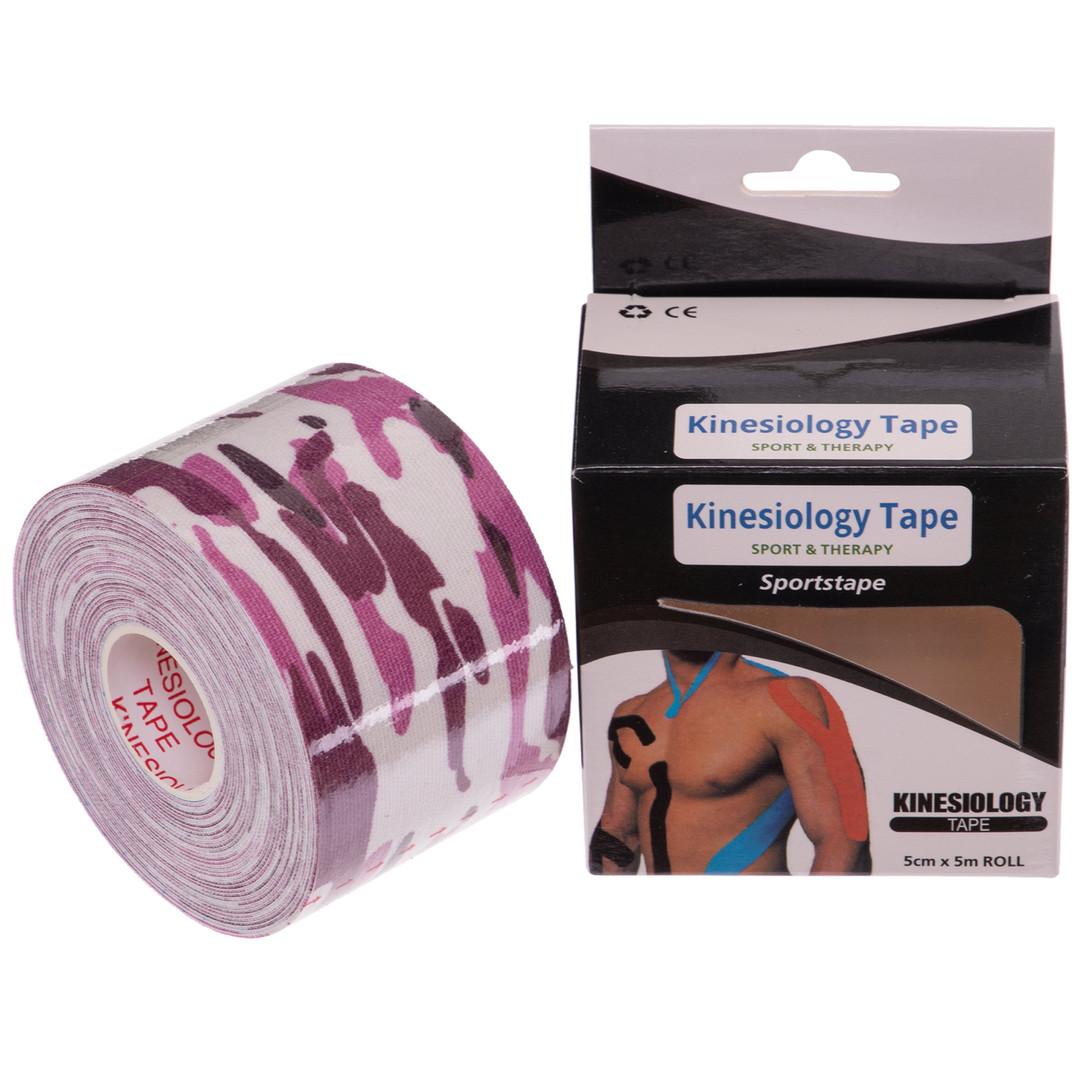 Кинезио тейп (Kinesio tape) SP-Sport BC-0474-5 размер 5смх5м, Фиолетовый, Размер (EU) - 1SIZE - #0