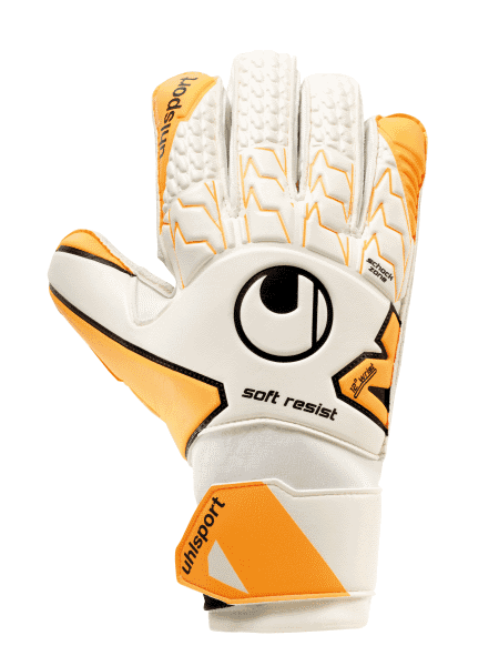 Воротарські рукавиці Uhlsport UHLSPORT SOFT RESIST (white/fluo orange/black) - #0