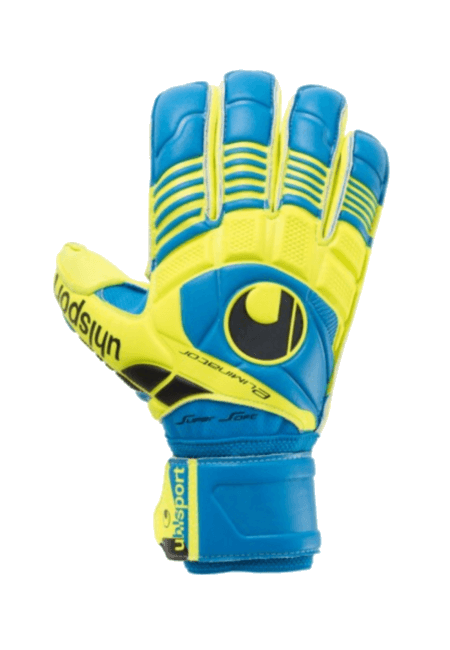 Воротарські рукавиці Uhlsport ELIMINATOR SUPERSOFT ROLLFINGER (cyan/fluor yellow/black) - #0