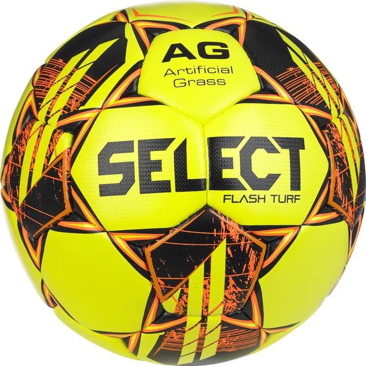М'яч футбольний напівпрофесійний SELECT Flash Turf FIFA Basic v23 (376) біло/помар, 5 - #1