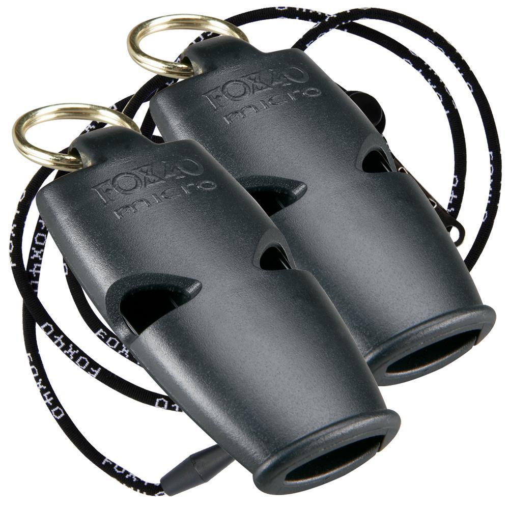 Пара свистков FOX 40 оригигал Whistle Micro Safety 2 Pack 9512-0008, Чёрный, Размер (EU) - 1SIZE - #0