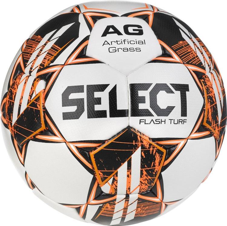 Футбольный мяч Select Flash Turf FIFA Basic v23 бело-оранжевый 057407-376, Белый, Размер (EU) - 5 - #1