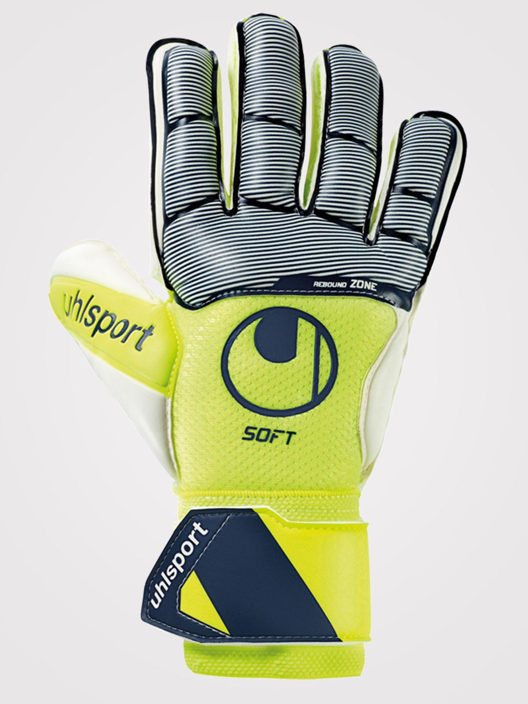 Воротарські рукавиці UHLSPORT SOFT ADVANCED	 (fluo yellow/navy/white) - #0