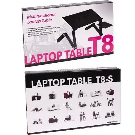 Стіл для ноутбука Laptop Table T8 портативна підставка з вентилятором - #2