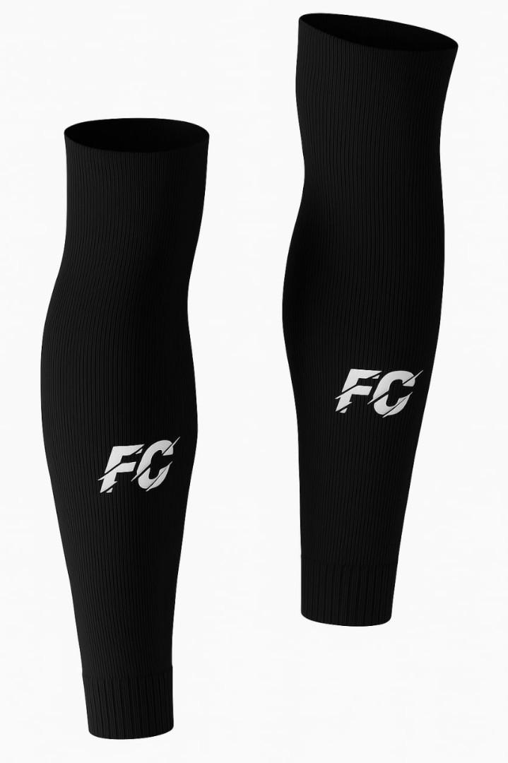 Гетры футбольные "FC" обрезанные (черный) F2024-PP-900 KIDS, Чёрный, Размер (EU) - XS/S - #1