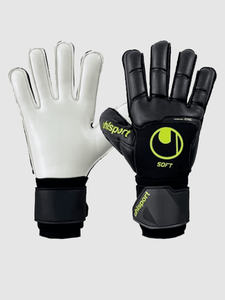 Воротарські рукавиці UHLSPORT SOFT PRO (black/fluo yellow) - #0