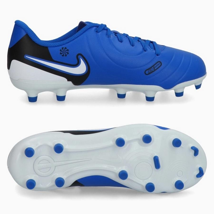 Дитячі  футбольні бутси Nike Tiempo JR Tie LEGEND 10 CLUB FG/MG DV4352-400, Синий, Размер (EU) - 32 - #0