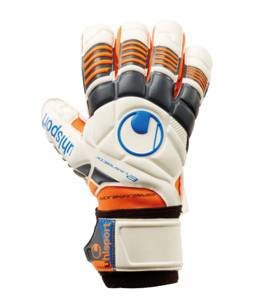 Воротарські рукавиці Uhlsport ELIMINATOR SUPERSOFT BIONIK (white/fluor orange/black) - #0