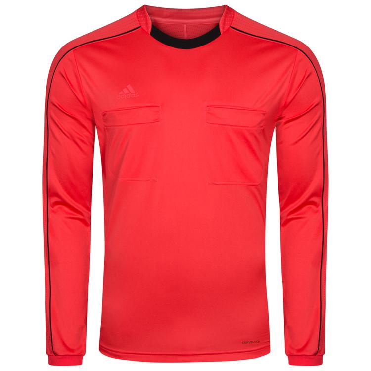 Футболка арбитра с длинным рукавом Adidas Referee 16 Long Sleeve Jersey AJ5918, Красный, Размер (EU) - S - #1