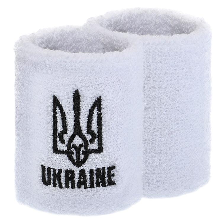 Напульсник спортивный махровый UKRAINE BC-9282-W 1шт, Белый, Размер (EU) - 1SIZE - #1