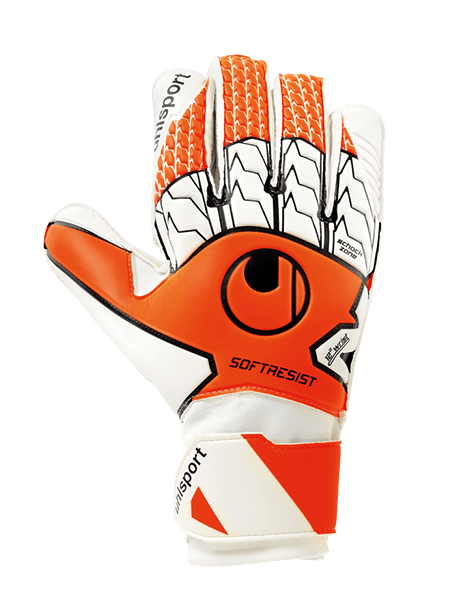 Воротарські рукавиці Uhlsport UHLSPORT SOFT RESIST (white/fluo orange/black) - #0