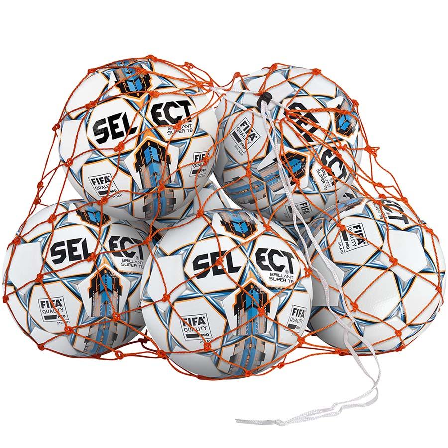 Сітка для м'ячів SELECT Ball net (003) помаранчевий, 6/8 balls - #0