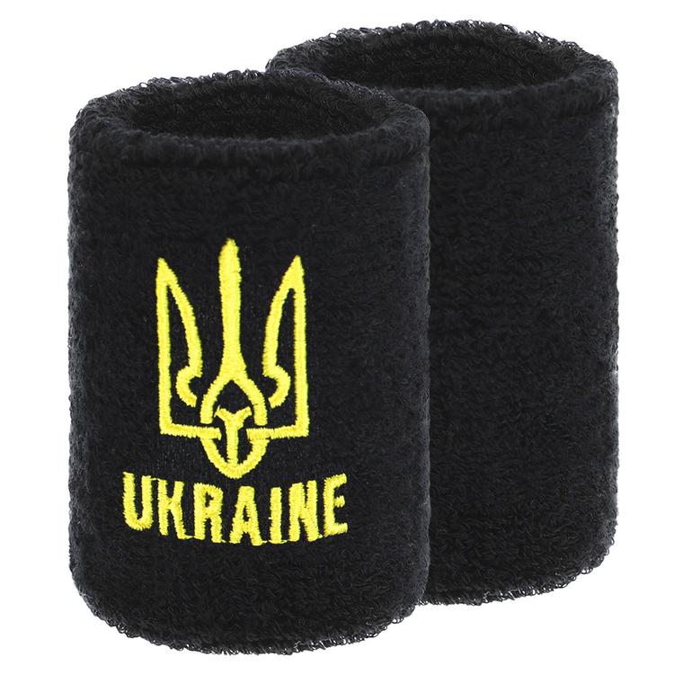 Напульсник спортивный махровый UKRAINE BC-9282-BK 1шт, Чёрный, Размер (EU) - 1SIZE - #1