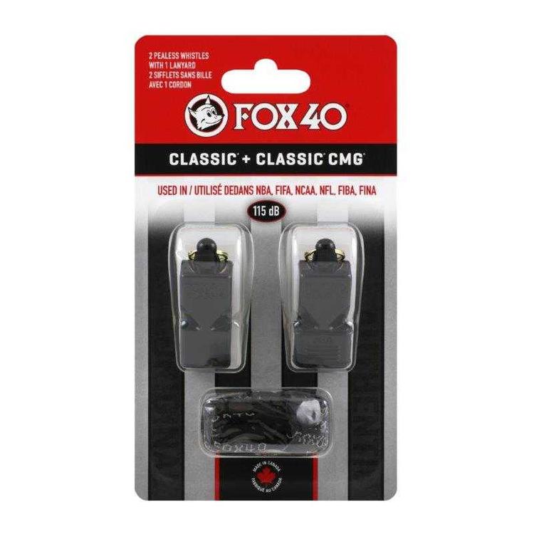 Набор свистков со снимаемым ремешком FOX 40 Official 2 PACK 9604-0008, Чёрный, Размер (EU) - 1SIZE - #1