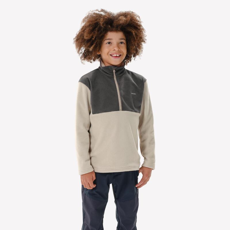 Кофта флисовая детская MH120 QUECHUA с молнией 1/2 8883310, Серый, Размер (EU) - 146cm - #0