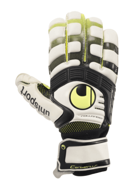 Воротарські рукавиці Uhlsport CERBERUS ABSOLUTGRIP ABSOLUTROLL (white/fluor yellow/black) - #0