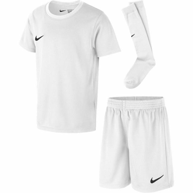 Игровой комплект детский (футболка, шорти, гетры) NIKE CD2244-100, Белый, Размер (EU) - 122cm Игровой комплект детский (футболка, шорти, гетры) NIKE CD2244-100, Белый, Размер (EU) - 122cm - #0