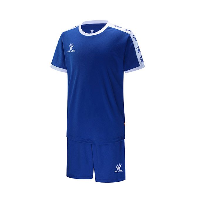 Комплект футбольной формы сине-белый COLLEGUE к...